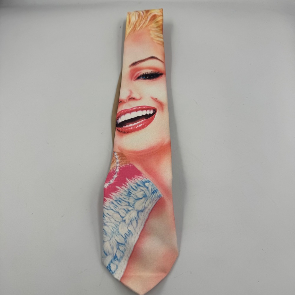 Ralph Marlin Neck Tie Pink Marilyn Monroe Graphic Novelty Retro Vintage